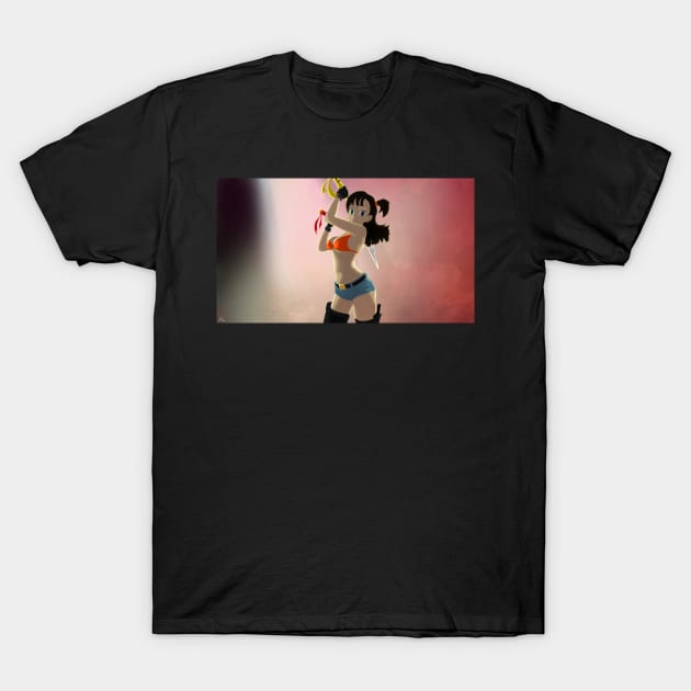 Sexy Samurai Girl - Anime Girl - Pink Blood T-Shirt by aronimation